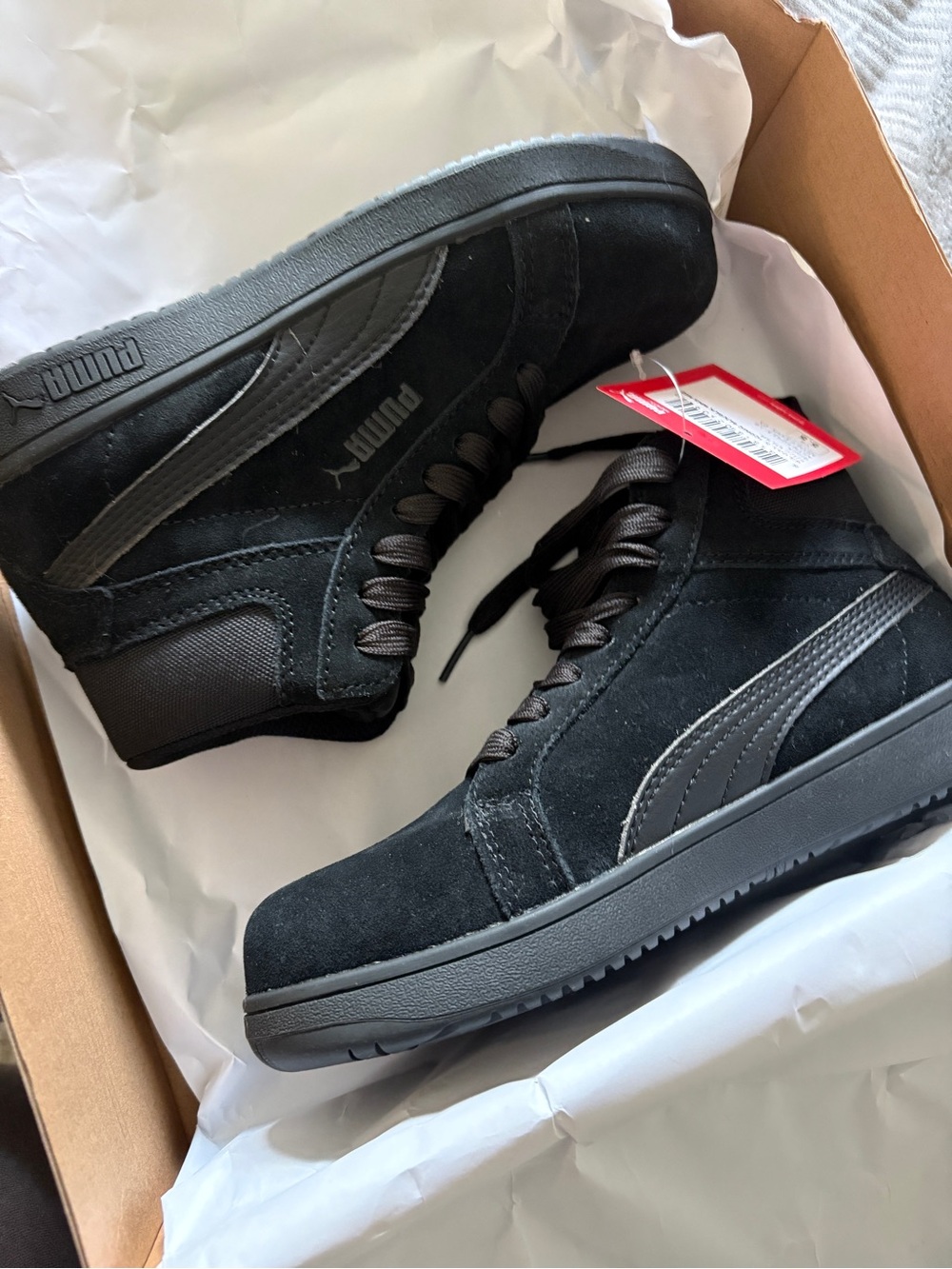 Puma Women’s Black Suede High-Top Sneakers